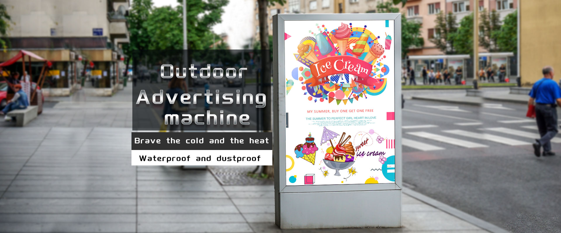 Outdoor advertising machine