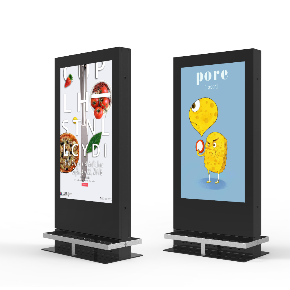 Outdoor 65”Double screen Floor-standing LCD Ad Player 