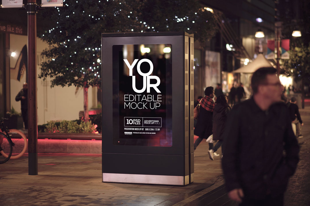 Case of outdoor advertising machine in a block in Europe Case of outdoor advertising machine in a block in Europe